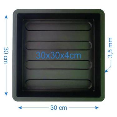 Imagem de 3 Forma De Piso Paver Bloquete Tátil Direcional 30x30x4cm - AAZ