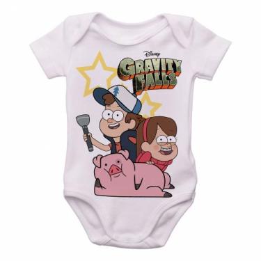 Imagem de body nenê criança roupa bebê   Gravity Falls Dipper Mabel estrelas - E