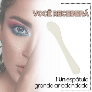 Imagem de Kit Placa E Espátula Aço Inox Plástica Para Maquiagem - Escolha Seu Ki