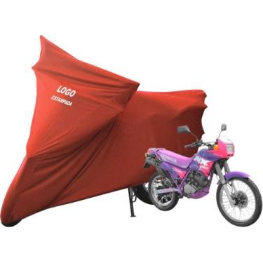 Imagem de Capa Cobrir Moto Honda NX 200 De Tecido Helanca Lycra - Mz, Vermelha