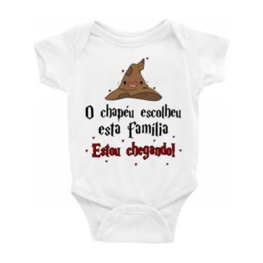 Imagem de Roupa Body Bebê Infantil - O chapéu Escolheu Esta Família Estou Chegan