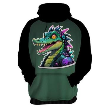 Imagem de Moletom Casaco Blusa Animais Cyberpunk Crocodilo Jacaré HD - Enjoy Sho