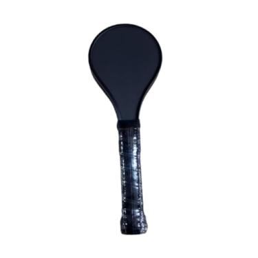 Imagem de rockible Pickleball Sweet Spot Paddle para crianças e adultos, raquete de pickleball de fibra de carbono com cabo longo portátil e antiderrapante, Preto