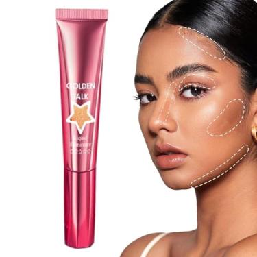 Imagem de Iluminador Líquido, Iluminador Líquido - Creme iluminador leve para maquiagem iluminador 18mL | Marcador de maquiagem hidratante de longa duração para iluminação brilhante