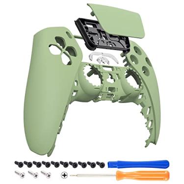 Imagem de eXtremeRate Matcha — Capa frontal para touchpad verde para controle PS5, capa de substituição DIY com toque suave para toque personalizado, placa frontal para controle PS5 – Controle não incluído