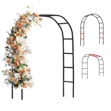 Imagem de GZYF Zhisheng Metal Pergola Arco Jardim Caramanchão Estrutura Ao Ar Livre Festa de Casamento Plantas Trepadeiras Treliça 7,9 Pés de Largura X 6,4 Pés de Altura Ou 4,9 Pés de Largura X 7,9 Pés de Altur