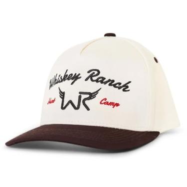 Imagem de WHISKEY BENT HAT CO. Boné Snapback ajustável Whiskey Ranch Duck Camp com 5 painéis, Bronze/Marrom, Tamanho �nica