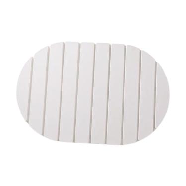 Imagem de Bothyi Tapete de secagem de prato isolado barra diatomácea um tapete dobrável almofada de secagem de prato escorredor de prato para casa pratos, Branco