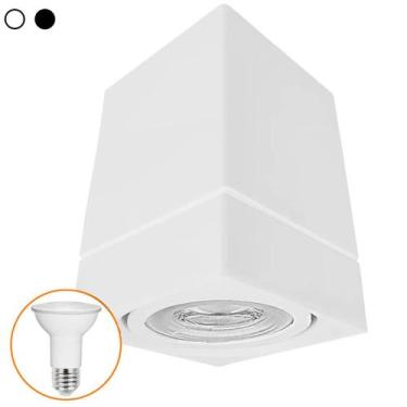 Imagem de Kit 5 Spot Sobrepor Quadrado Direcionável Lâmpada Led Par20 - Megalux,