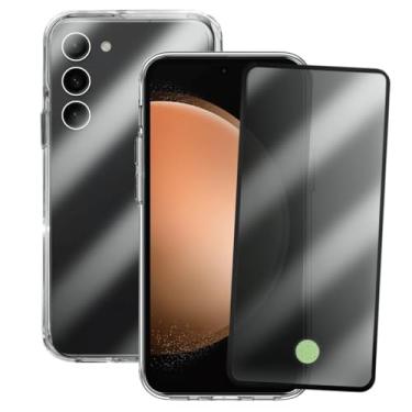 Imagem de Kit Proteção Compatível Samsung Galaxy S23 Plus Capinha Transparente Space + Película 3D Privacidade Anti Espião