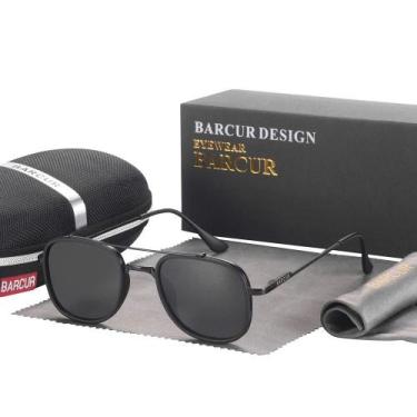 Imagem de óculos escuro barcur quadrados polarizados unissex proteção solar uv 4