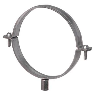 Imagem de LIRAST Gancho de tubo de 20 cm - braçadeira de duto de metal - Suporte de conduíte rígido galvanizado - Suportes de montagem de suporte de tubo para parede e teto - Rosca M8/10