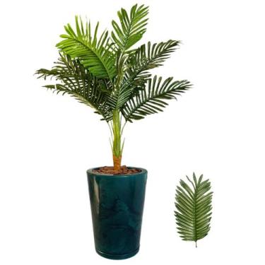 Imagem de Planta Artificial Palmeira Coqueiro + Vaso Completo Cores - Flor Imp