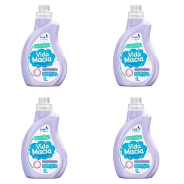 Imagem de Kit 4 Und Amaciante Vida Macia Amêndoas 1l