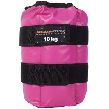 Imagem de 1 Uni Peso Caneleira Profissional 10kg De Academia Para Musculação E Treinos (Rosa, 47cm)