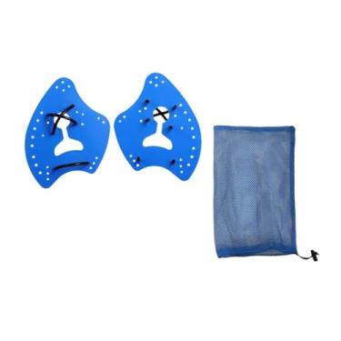 Imagem de menolana Papdles para nadar, nadadeiras de mão de mão snorkeling, Azul