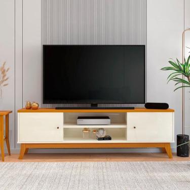 Imagem de Rack Para Tv Até 75 Polegadas 2 Portas Itália 180cm Cor: off White/cedro Off White/cedro