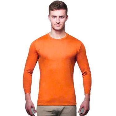 Imagem de Camisa Uv 50 Manga Longa Slim Térmica Segunda Pele - Genérico, Laranja