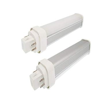 Imagem de 2 peças G24d 2 pinos 7W plug in CFL lâmpada de LED de substituição E-Simpo Rotativo PL Horizontal embutida 600-800lm Sideview CFL 2U PL-C equivalente a 13W (precisa de lastro) (base G24D 2 pinos 21 mm, luz diária)
