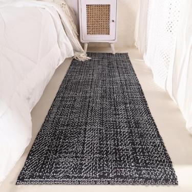 Imagem de HOMEMONDE Tapete de espinha de peixe de 6 x 1,8 m - Reversível e lavável à máquina - Tapete de algodão trançado - Ideal para áreas de alto tráfego na sala de estar e cozinha - Tapete para decoração de