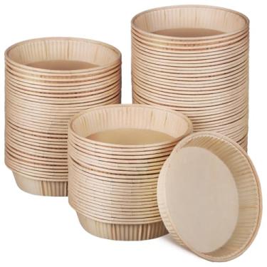 Imagem de UPKOCH 100 formas de torta para assar, mini latas redondas descartáveis de 10 cm, seguras para forno e micro-ondas, ideal para quiche e sobremesas Air Frier