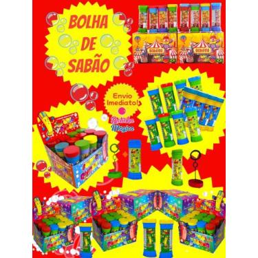 Imagem de 12 Bolha de Sabão Bolinha com Liquido P/ Personalizar Colorido Kit Fes