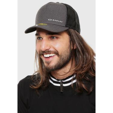 Imagem de Boné Aberto Oakley Trucker Chalten Aba Curva Cinza Oakley 911608-01K masculino