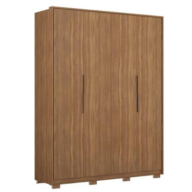 Imagem de Guarda Roupa Casal Com Pés 4 Portas 3 Gavetas Attore D02 Amendola Touch - Mpozenato