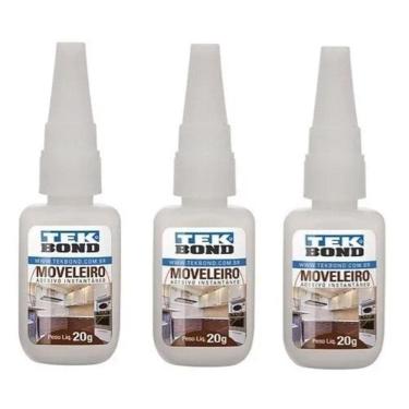 Imagem de 3 Un Cola Adesivo Instantânea Tek Bond Moveleira 793 20Gr