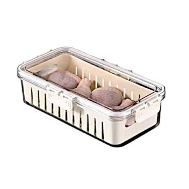Imagem de Pote Cesto Organizador com Tampa para geladeira - TOP RIO