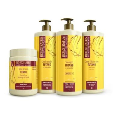 Imagem de Kit Tutano Bio Extratus (1L/Kg) Shampoo, Condicionador, Creme Silicone e Banho de Creme