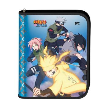 Imagem de Fichario Argolado Universitario Com Ziper Naruto 48Fls Dac