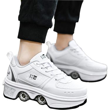 Imagem de Botas De Patins Quad Ajustáveis, Sapatos Multiuso 2 Em 1, Sapatos De Caminhada Para Meninas, EUR38