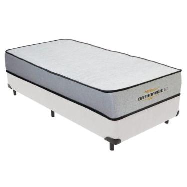 Imagem de Cama Box Solteirão Branco e Colchão Orthopedic D33 V-Tech