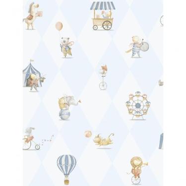 Imagem de Papel De Parede Enzo Circo Azul 282-2