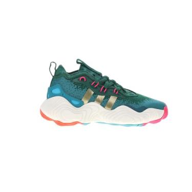 Imagem de adidas Tênis de basquete infantil Trae 3 para meninos - Verde, Verde, 18