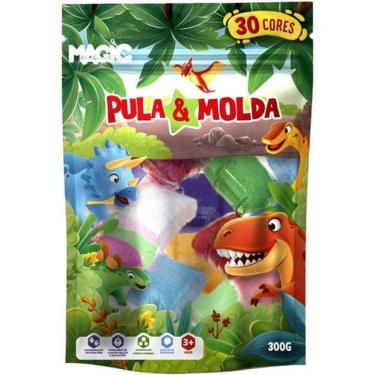 Imagem de Massa para Modelar Criativa Dino 300G com 30 Cores - Magic KIDS