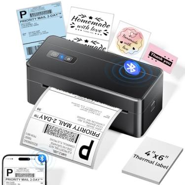 Imagem de Impressora térmica de etiquetas de envio Bluetooth para Canada Post, impressora térmica de etiquetas 4 x 15 cm para pequenas empresas, impressora de etiquetas sem fio compatível com telefones e pads