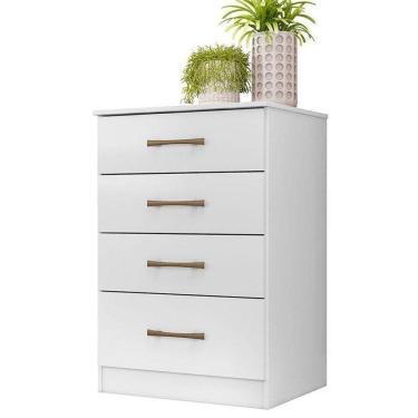 Imagem de Cômoda Gaveteiro Ms913 Branco Brilho - Moval