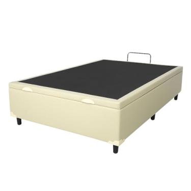 Imagem de Cama Box Com Bau Bege Casal Premium Blindada Super Reforçada