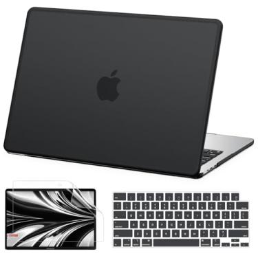 Imagem de AKIT Capa compatível com MacBook Air de 15 polegadas 2025 2024 2023 M4 M3 M2 A3241 A3114 A2941, [antirachaduras] capa rígida para laptop, capa de teclado e protetor de tela para MacBook Air de 15