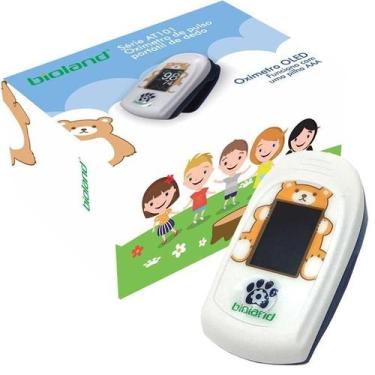 Imagem de Oxímetro de Dedo Pediátrico Bioland Portátil At101c Kids