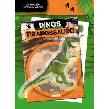 Imagem de Livro - Dinos Tiranossauro com Brinquedo e Adesivos