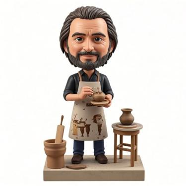 Imagem de Boneco de Potter personalizado feito de presente artístico fotográfico para amantes de artesanato, ideal para namorado, pai, irmão, aniversário e exibição em casa