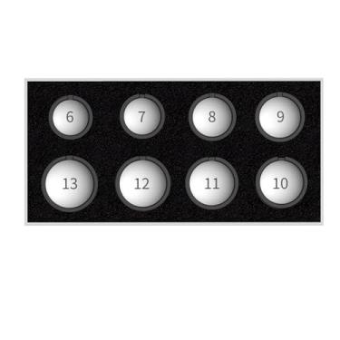 Imagem de MUNBYN Kit inteligente de tamanho de anel – encontre seu ajuste confortável antes de comprar - inclui 8 tamanhos - tamanhos 6 MUNBYN 13 - projetado para um anel inteligente