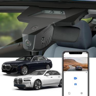 Imagem de Fitcamx Câmera de painel 4K adequada para BMW Série 7 e i7 2023-2025 740i 760i 750e Plug-in Hybrid Xdrive60 M70 (HD2-3818), aparência OEM, vídeo UHD 2160P, WiFi e aplicativo, sensor G de gravação em