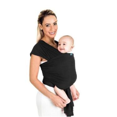 Imagem de Sling bebê sling wrap (preto) - Kababy