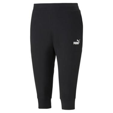 Imagem de PUMA Calça de moletom capri feminina Essentials, Preto, X-Small