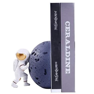 Imagem de Suporte para livros astronauta suporte de livros antiderrapante decoração de livros pesados arte criativa rolhas de livros para livros/filmes/CDs/videogames para livros pesados