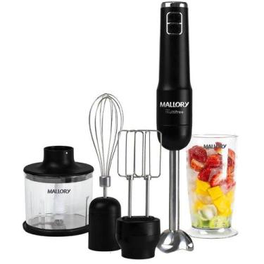 Imagem de Mixer Mallory Multifree 4 em 1 Sem Fio 150W Preto com Prata Bivolt, Bi